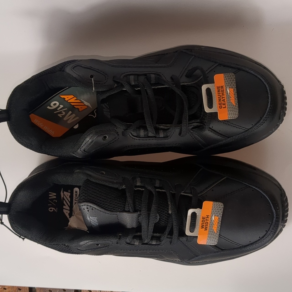 Avia Quickstep Wide Width Black Walking Shoes - Picture 3 of 4